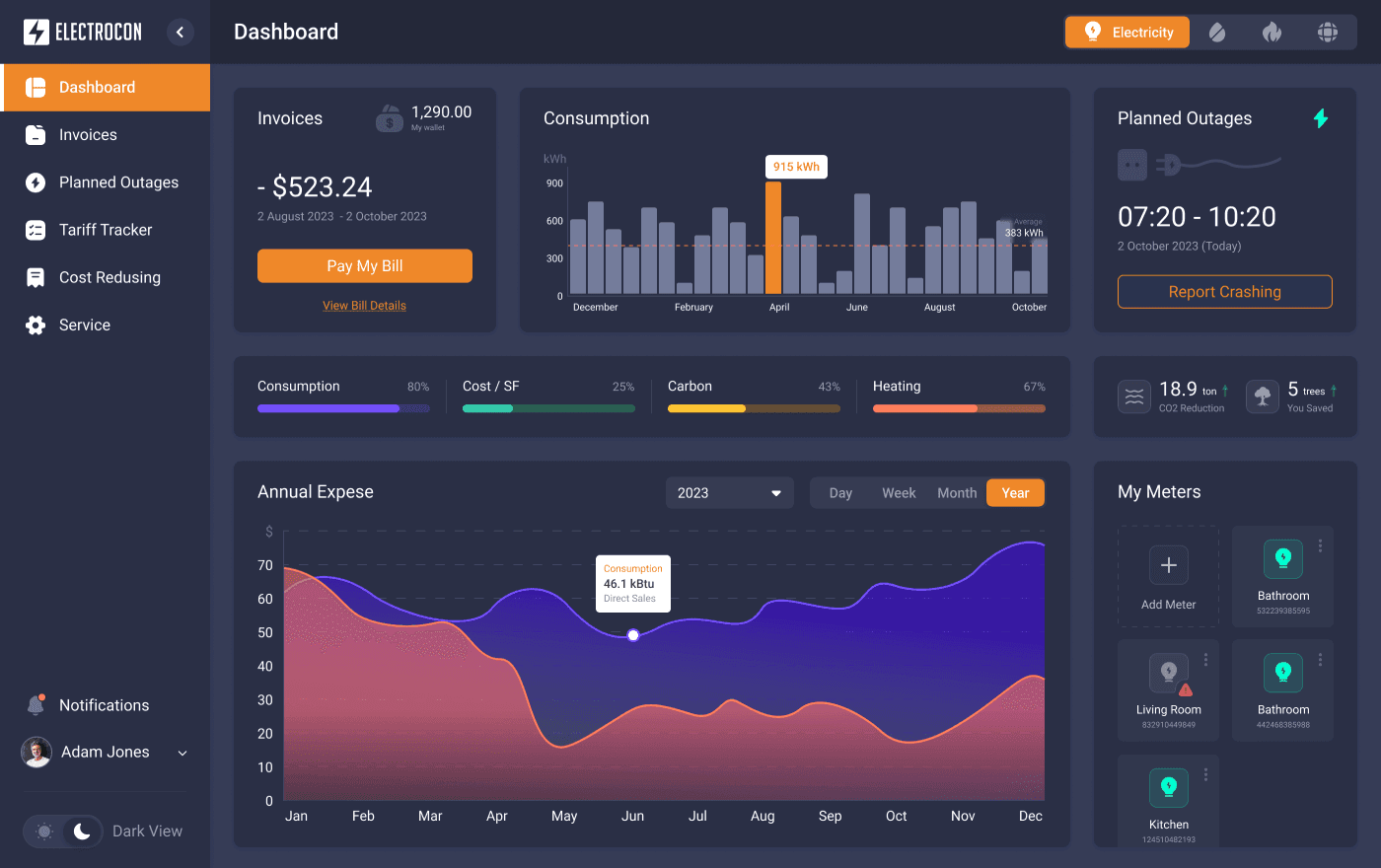 Custom Energy Management Software