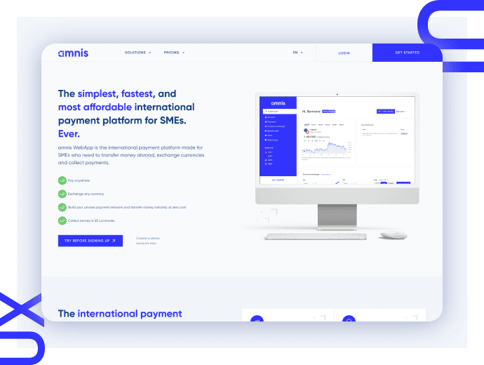 Amnis marketing website 