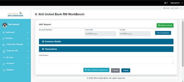Anti-Money Laundering (AML) Monitoring Portal
