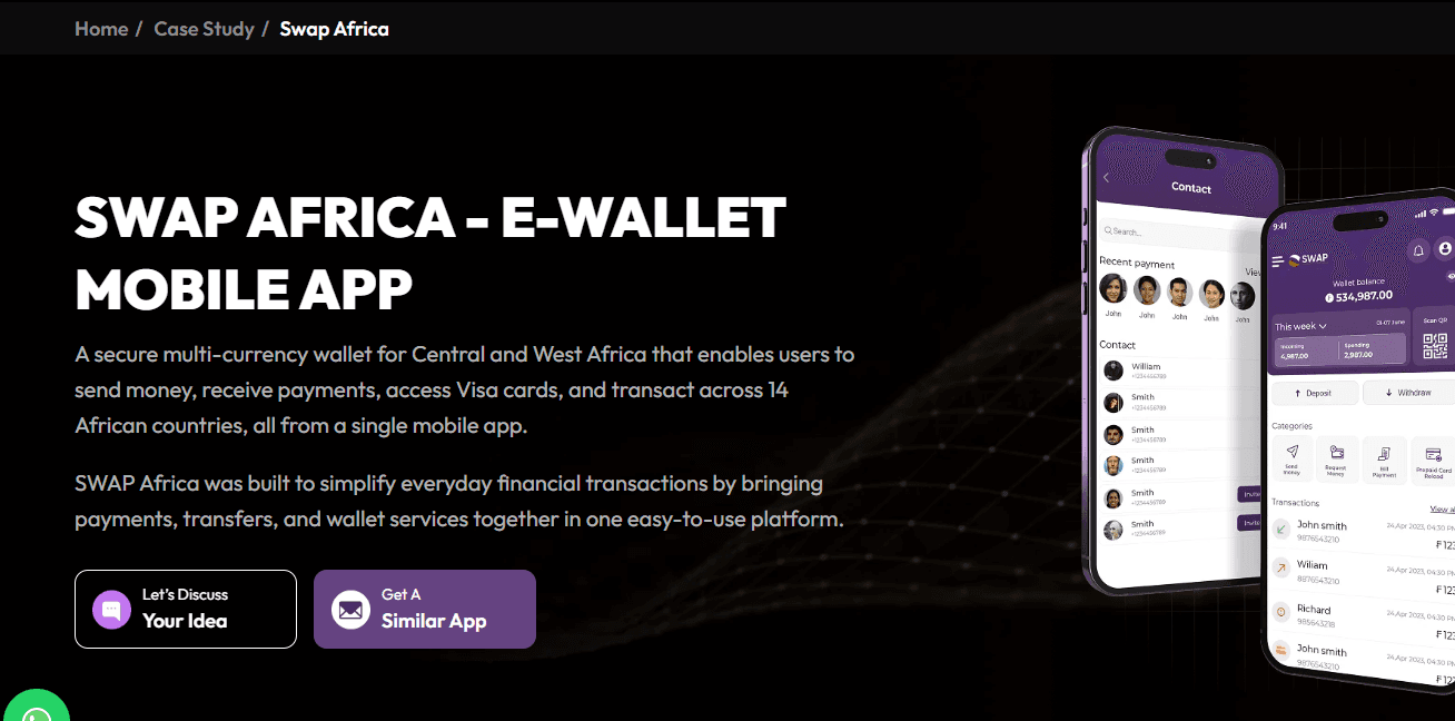 SWAP Africa - E-Wallet Mobile App